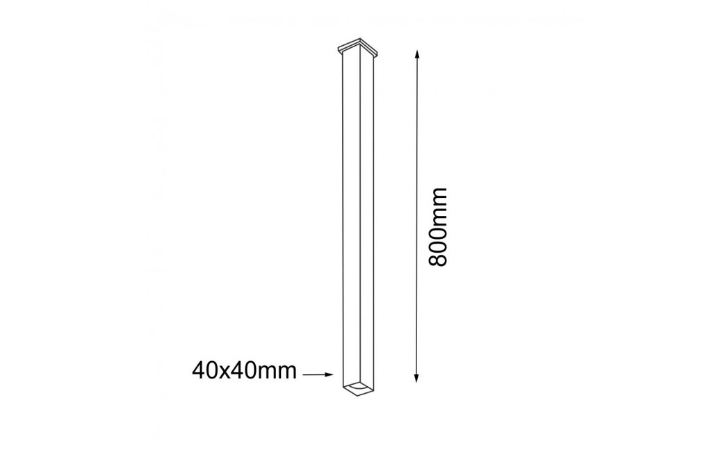 Shilo Plafon Doha - Czarny IP44 (800 mm) 8076