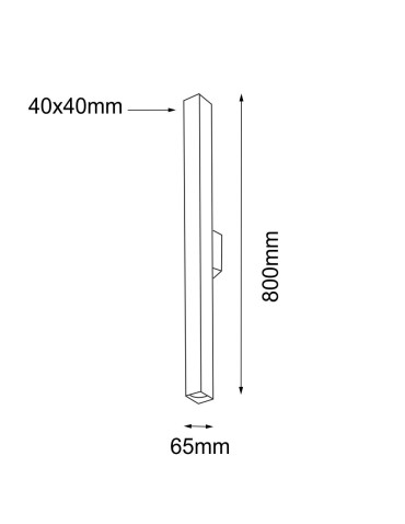 Shilo Kinkiet Doha K - Czarny IP44 (800 mm) 8078 - produkt 2
