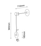 Wall lamps - Shilo Wall lamp Furano L - Black (940 mm) 4035 - product 2