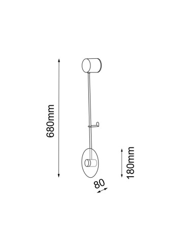 Shilo Wall lamp Furano I - Black (680 mm) 4036 - product 2