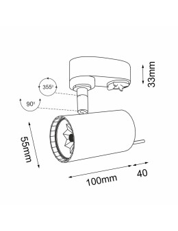Shilo Spot Fussa T R1 - Czarny - Szynoprzewód 3F 230V 6633 - produkt 2