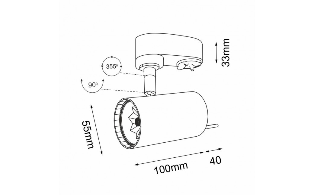 Shilo Spot Fussa T R1 - Czarny - Szynoprzewód 3F 230V 6633