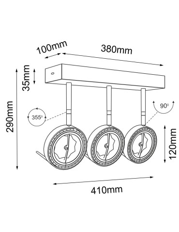 Shilo Reflektor Fussa 3 - Biały 7231 - produkt 2