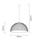 Pendant lamps - Shilo Pendant lamp Gandra 60x30 - Platinum matt 5026 - product 2