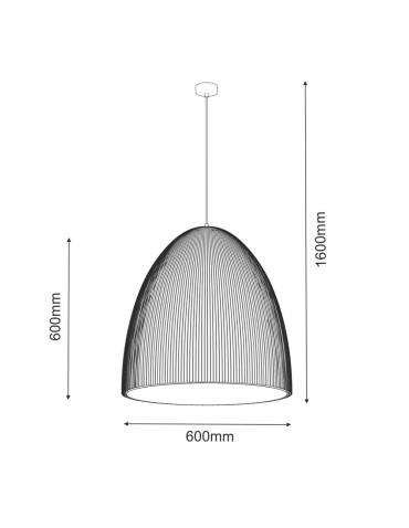Shilo Lampa wisząca Gandra 60x60 - Platyna mat 5029 - produkt 2