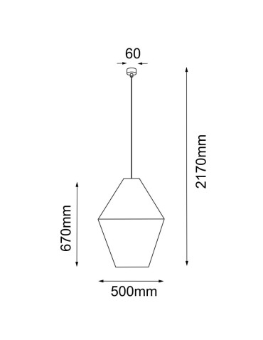 Shilo Lampa wisząca Hagata 2 - Beżowa (500 mm) 5128 - produkt 2