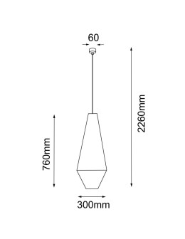 Shilo Lampa wisząca Hagata 3 - Szara (300 mm) 5126 - produkt 2