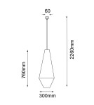 Pendant lamps - Shilo Hagata 3 Pendant Lamp - Beige (300 mm) 5129 - product 2