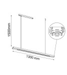 Pendant lamps over the island - Shilo Hakoda Pendant Lamp - Black (1300 mm) 4000K 8656 - product 2