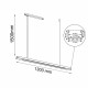 Shilo Lampa wisząca Hakoda - Czarna (1300 mm) 4000K 8656