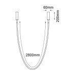 Designer pendant lamps - Shilo Hebi surface-mounted pendant lamp - Black (3200 mm) 4000K 5057 - product 2