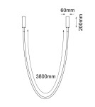 Designer pendant lamps - Shilo Hebi surface-mounted pendant lamp - Black (4200 mm) 3000K 5058 - product 2