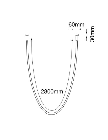 Shilo Lampa wisząca podtynkowa Hebi – Czarna (2860 mm) 3000K 3020 - produkt 2