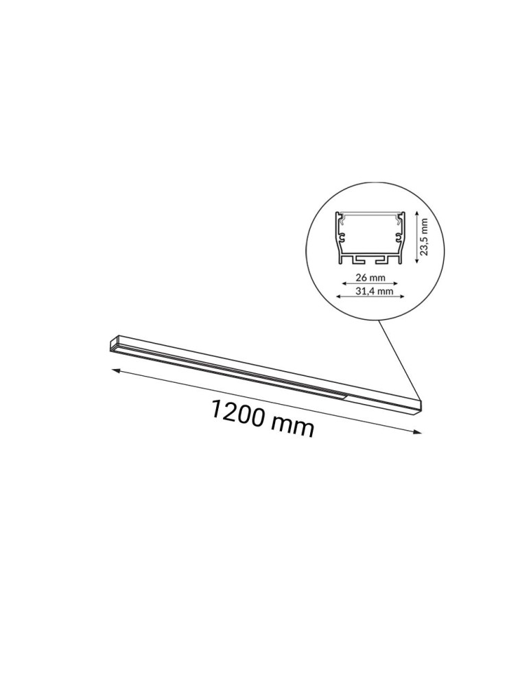 Surface-mounted beam lamps - Shilo Plafond Hiate Line - White (1200 mm) 3000K 1809 - product kolory-swiatla.pl 2