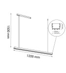 Pendant lamps over desk - Shilo Hiate Line Pendant Lamp - Black (1200 mm) 3000K 1848 - product 2