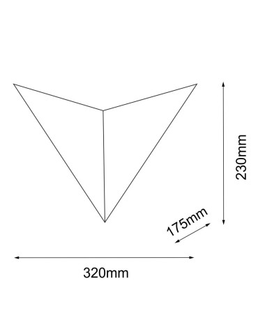 Shilo Wall lamp Hino 2 - Black (230 mm) 4038 - product 2