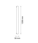 Wall lamps - Shilo Wall lamp Hoso 120 - Black (1200 mm) 3000K 4015 - product 2