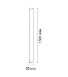 Wall lamps - Shilo Wall lamp Hoso 150 - Black (1500 mm) 3000K 4017 - product 2
