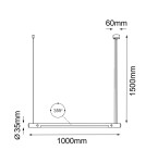 Pendant lamps over desk - Shilo Ibara Z Pendant Lamp - Black (1000 mm) 5053 - product 2