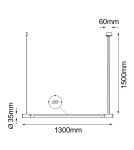 Pendant lamps over desk - Shilo Ibara Z Pendant Lamp Black - (1300 mm) 5054 - product 2