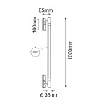 Wall lamps - Shilo Wall lamp Ibara K2 - Black (1000 mm) 4005 - product 2