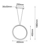 Geometric pendant lamps - Shilo Ikuna O Pendant Lamp - Black (450 mm) 4000K 5075 - product 2