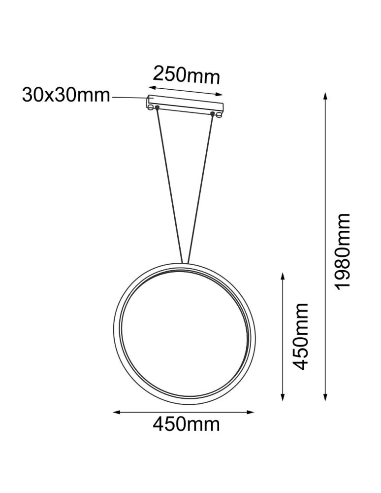 Geometric pendant lamps - Shilo Ikuna O Pendant Lamp - Black (450 mm) 4000K 5075 - product kolory-swiatla.pl 2