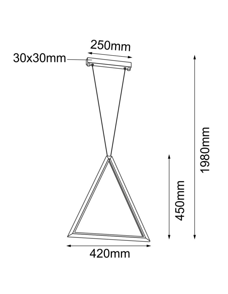 Geometric pendant lamps - Shilo Pendant lamp Ikuna A - Black (420 mm) 3000K 5076 - product kolory-swiatla.pl 2