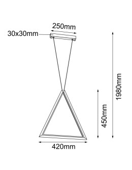 Shilo Lampa wisząca Ikuna A - Czarna (420 mm) 3000K 5076 - produkt 2