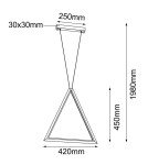 Shilo Lampa wisząca Ikuna A - Czarna (420 mm) 4000K 5077