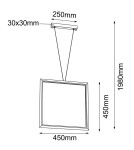 Geometric pendant lamps - Shilo Ikuna Pendant Lamp - Black (450 mm) 4000K 5079 - product 2