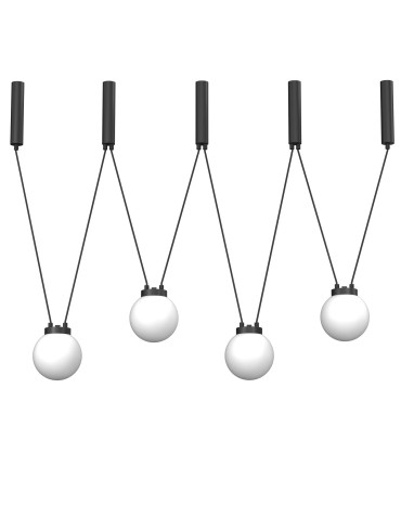 Shilo Lampa wisząca iO 4 mini - Czarna (1200 mm) 5072