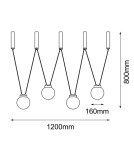 Pendant lamps - Shilo Pendant lamp iO 4 mini - Black (1200 mm) 5072 - product 2