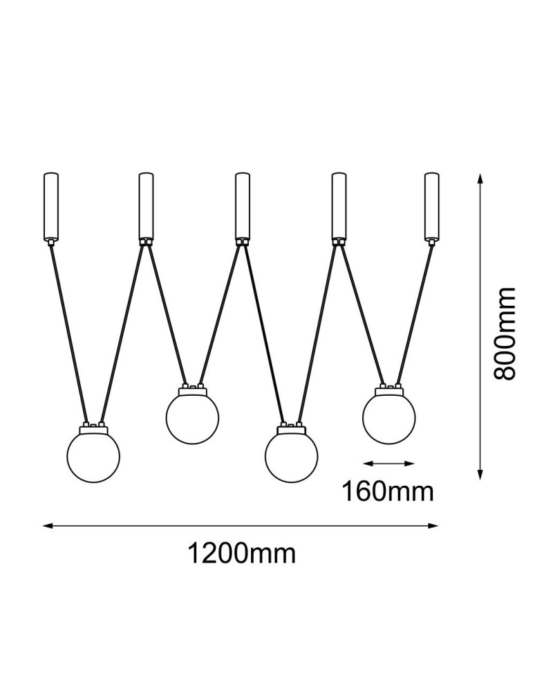 Pendant lamps - Shilo Pendant lamp iO 4 mini - Black (1200 mm) 5072 - product kolory-swiatla.pl 2