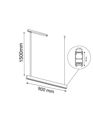 Shilo Isaseki Pendant Lamp - White (1500 mm) 4000K 8663 - product 2