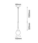 Pendant lamps - Shilo Pendant lamp Jun 1 - Black (150 mm) 5169 - product 2