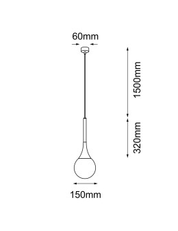 Shilo Pendant lamp Jun 1 - Black (150 mm) 5169 - product 2