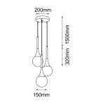 Pendant lamps - Shilo Pendant lamp Jun 3 - Black (200 mm) 5170 - product 2