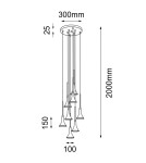 Pendant lamps - Shilo Pendant lamp Kanzaki 8 - Black (300 mm) 4000K 8533 - product 2