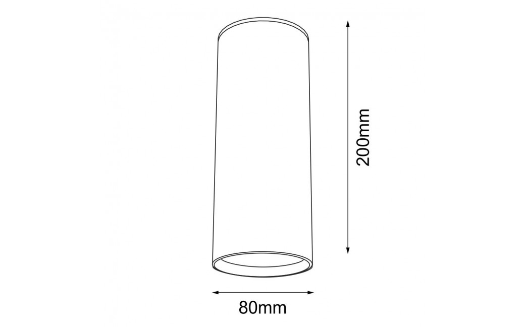 Shilo Plafon Kobe - Czarny (200 mm) 1082