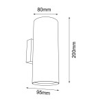 Wall lamps - Shilo Wall lamp Kobe K - Black (200 mm) 4041 - product 2