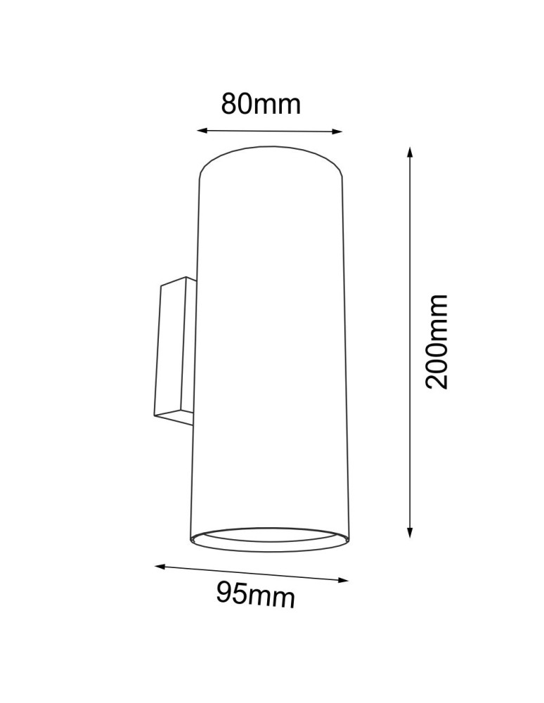 Wall lamps - Shilo Wall lamp Kobe K - Black (200 mm) 4041 - product kolory-swiatla.pl 2