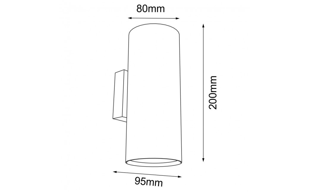 Shilo Kinkiet Kobe K - Czarny (200 mm) 4041