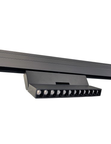 Shilo Magnetic spot Komatsu dot move - Black - 48V 12W 960lm (220mm) 3000K 6498