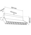 Magnetic rail lamps - Shilo Magnetic spot Komatsu dot move - Black - 48V 12W 960lm (220mm) 4000K 6499 - product 2