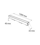 Magnetic rail lamps - Shilo Magnetic Spot Komatsu - Black (1200 mm) 48V 40W 3200lm 3000K 6589 - product 2