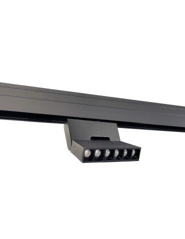 Shilo Magnetic spot Komatsu dot move - Black - 48V 6W 480lm (112mm) 3000K 6595