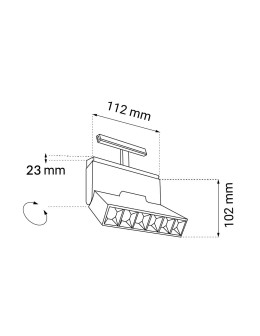 Shilo Magnetic spot Komatsu dot move - Black - 48V 6W 480lm (112mm) 3000K 6595 - product 2