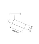Magnetic rail lamps - Shilo Komassa magnetic spot (Komatsu system) - Black - 48V 15W 1200lm (55mm) 3000K 6624 - product 2