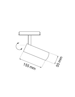 Shilo Spot magnetyczny Komassa (system Komatsu) - Czarny - 48V 15W 1200lm (55 mm) 3000K 6624 - produkt 2